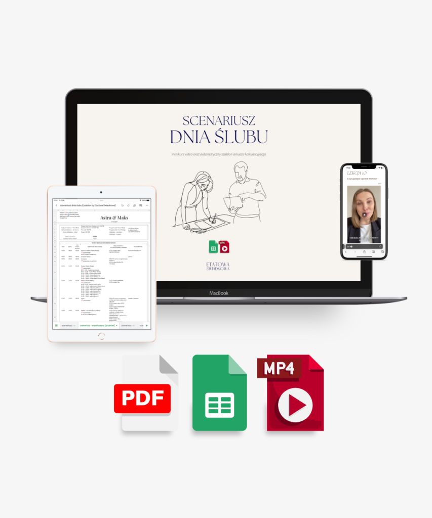 harmonogram dnia ślubu