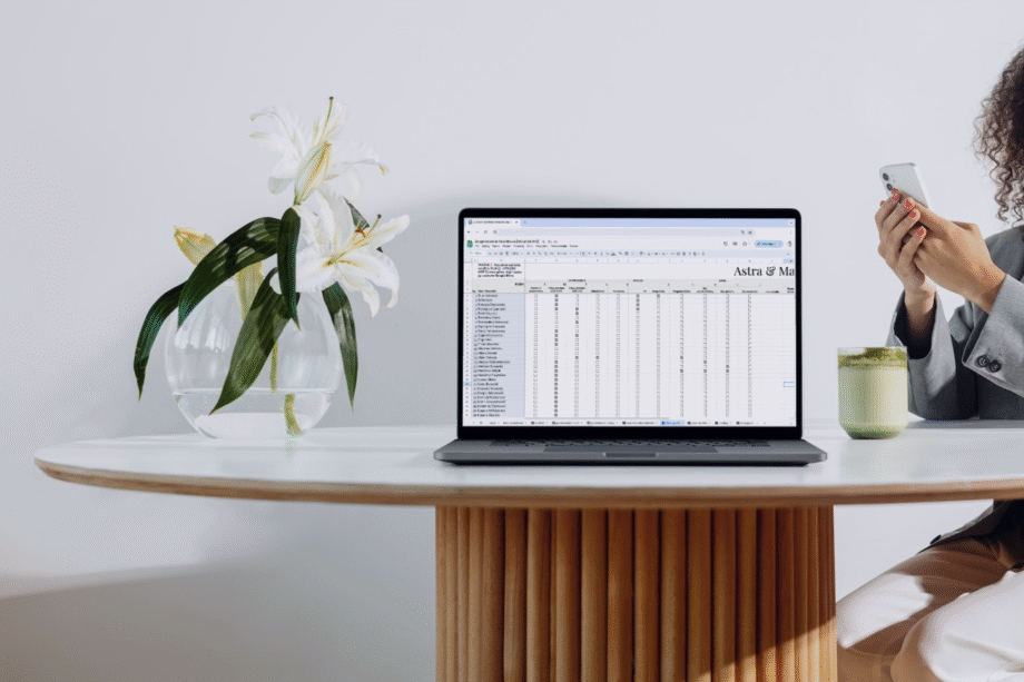 planer ślubny excel
